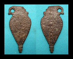 Strap End, Amphora, Dual-sided Engravings, c. 4th Cent, RARE!